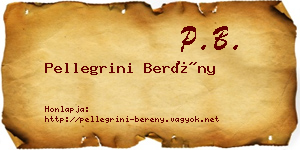 Pellegrini Berény névjegykártya